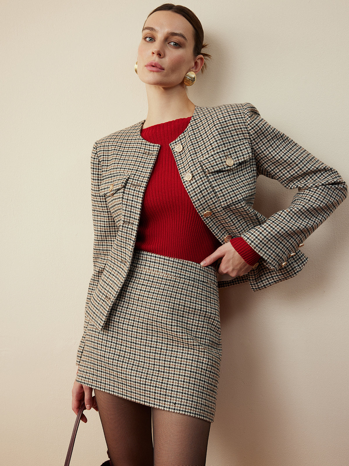 R&B | Knopf Kurze Jacke