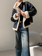 R&B | Gefütterte Kunstlederjacke