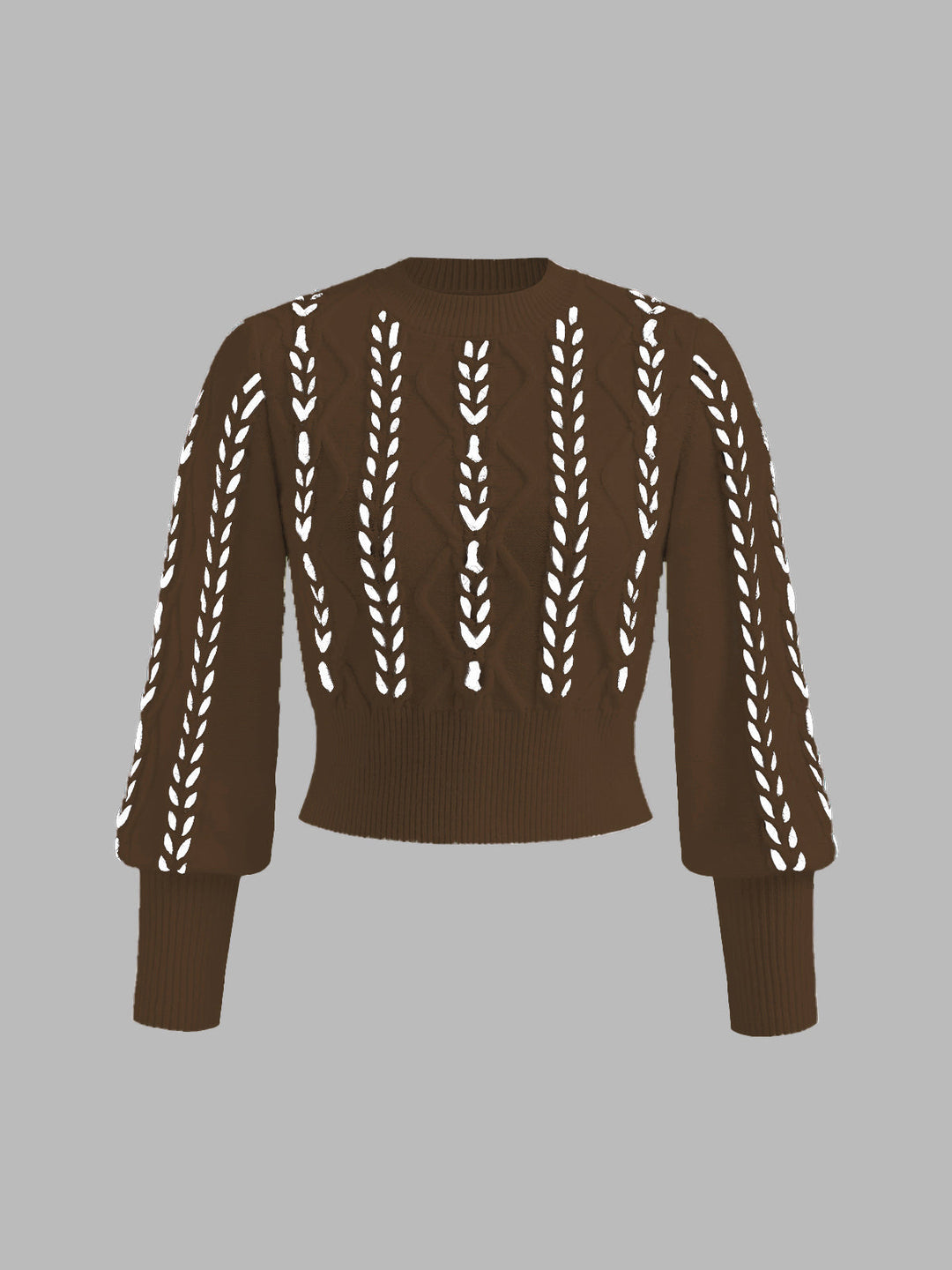 R&B | Strickpullover mit Lochmuster Acrylmischung Elegant und Modern