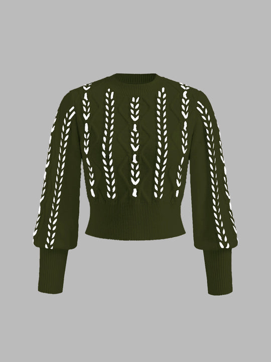 R&B | Strickpullover mit Lochmuster Acrylmischung Elegant und Modern