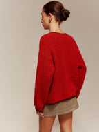 R&B | Cardigan mit Kontrastkanten und Großen Knöpfen Tweedstruktur Klassisch und Statement