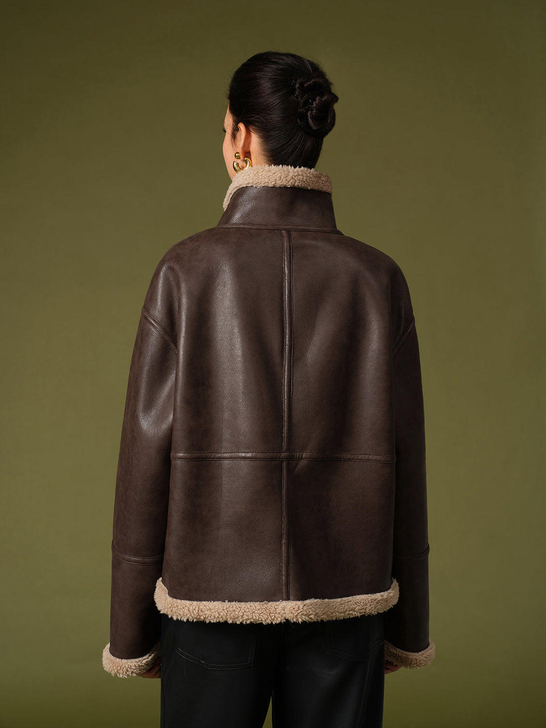 R&B | PU Leder Warme Jacken