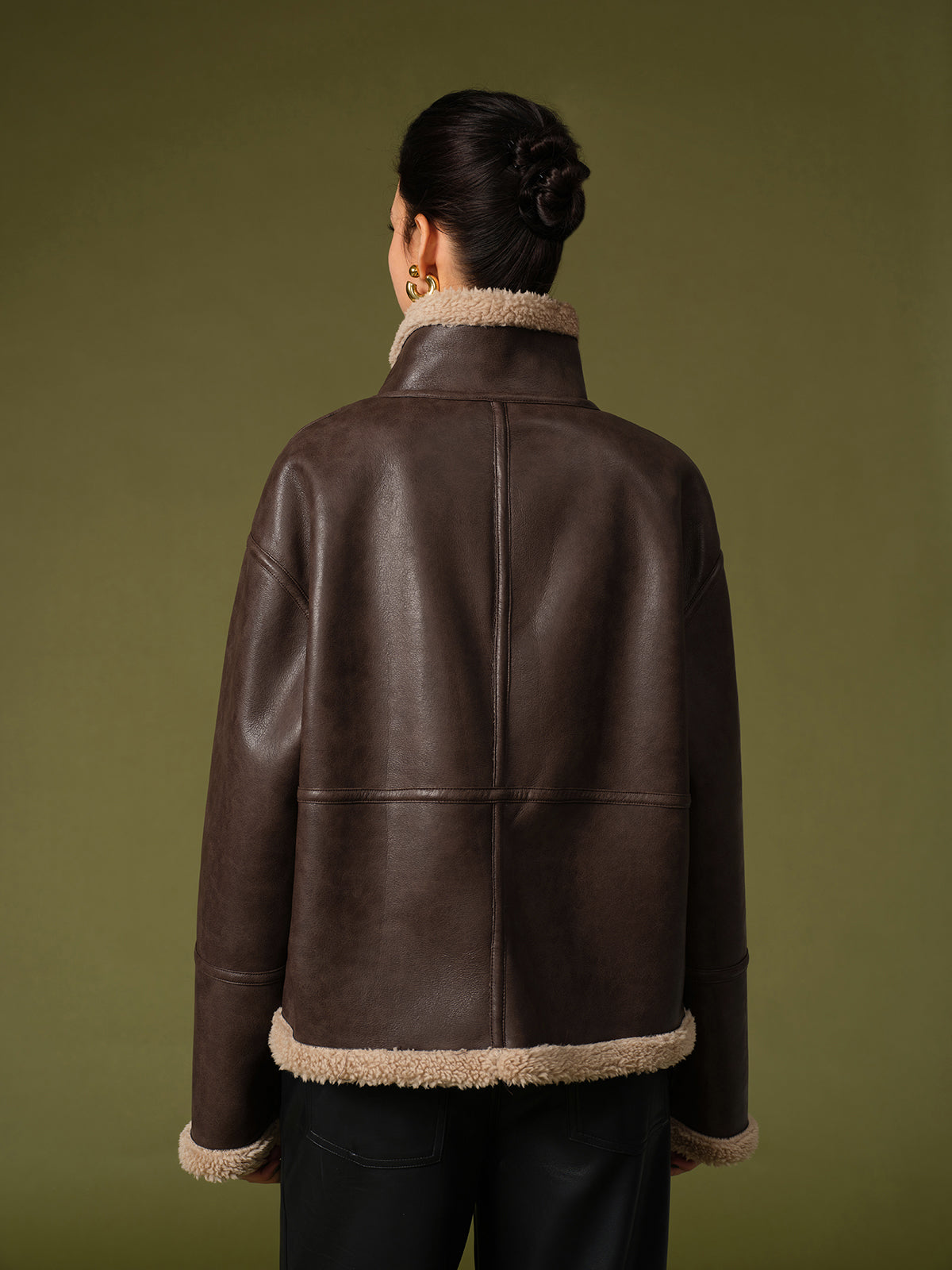 R&B | PU Leder Warme Jacken