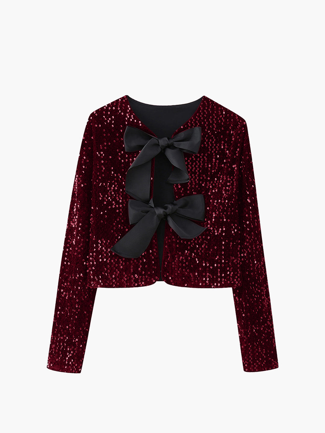 R&B | Samt Schleifen Dekor Jacke
