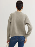 R&B | Cardigan mit Geflochtenem Rand Weicher Strick Zeitloser Komfort
