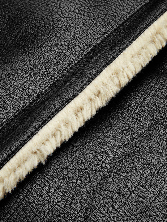 R&B | Blessed Sherpa gefütterte Lammfell Flugjacke