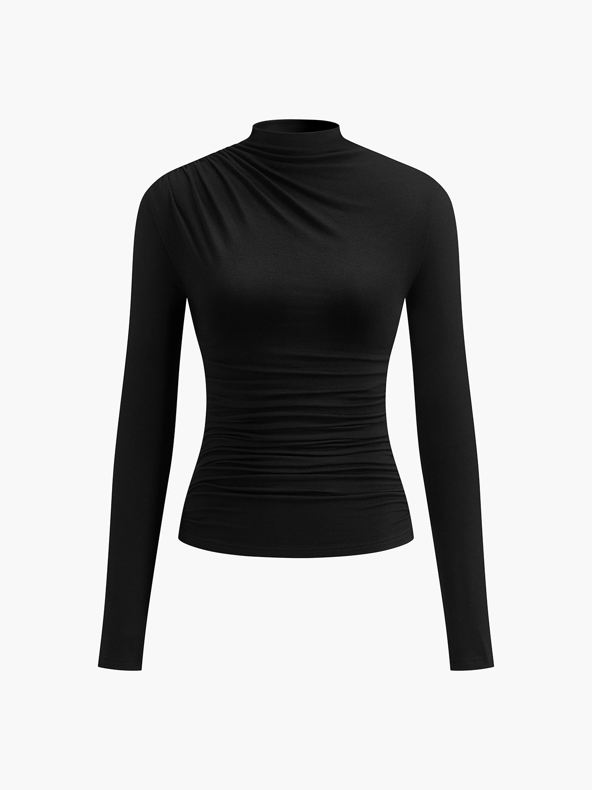 R&B | Elegantes Ruching Langarmshirt