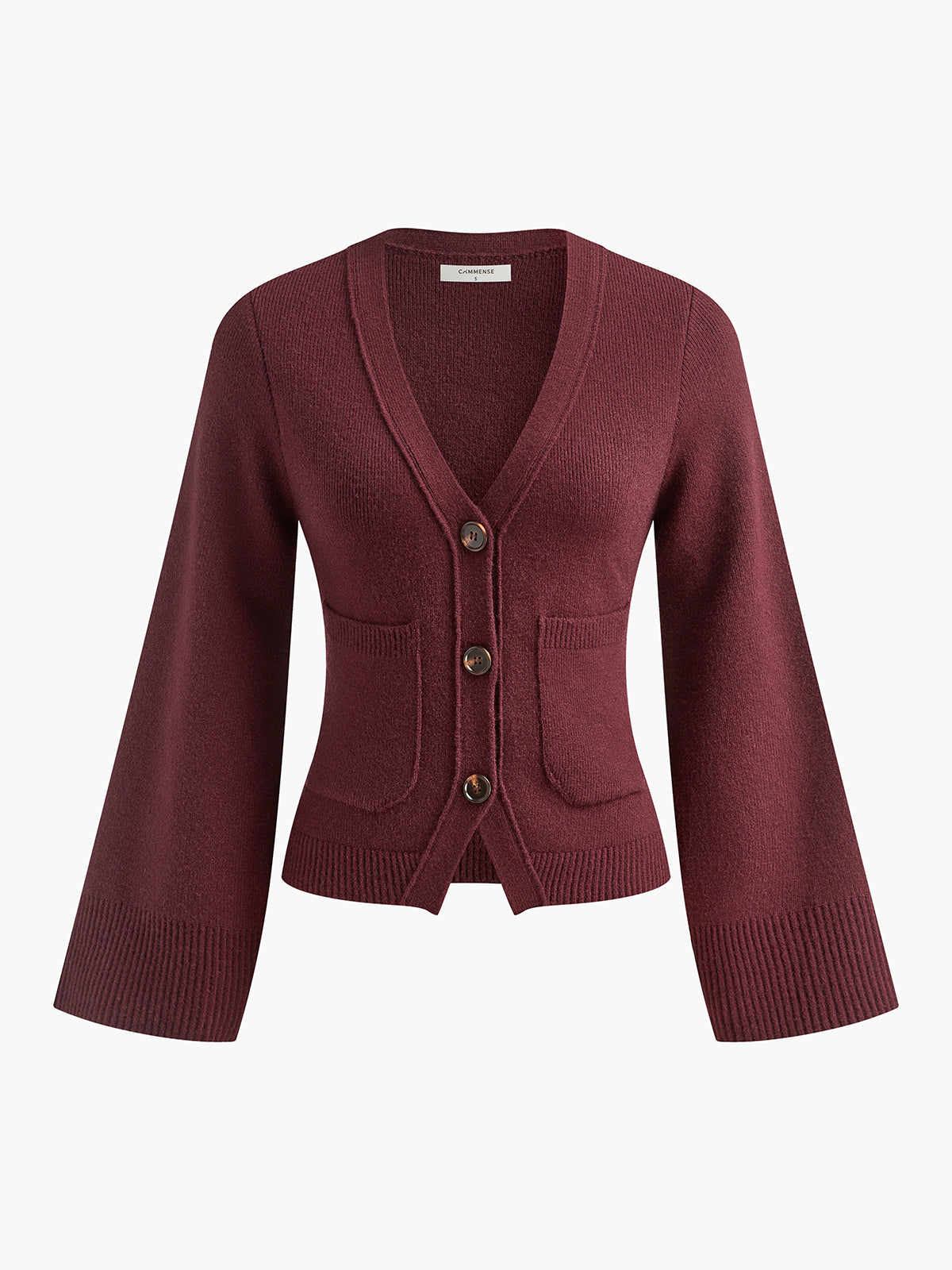 R&B | Strickcardigan mit V-ausschnitt Taschen und Knöpfe Zeitloser Komfort