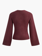 R&B | Strickcardigan mit V-ausschnitt Taschen und Knöpfe Zeitloser Komfort