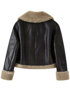 R&B | Kunstleder Reißverschlussjacke