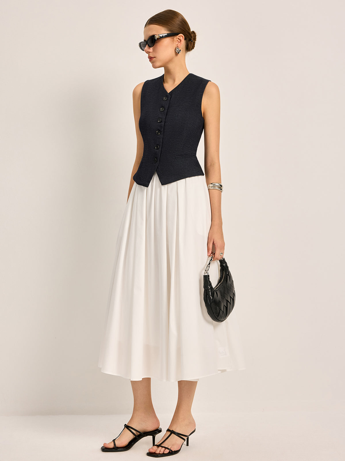 R&B | Eleganter A-Linien Plissee Rock
