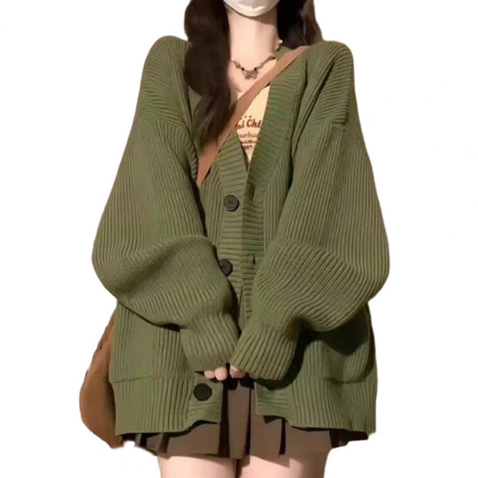 R&B | Damen Freizeit Baumwoll Strickjacke