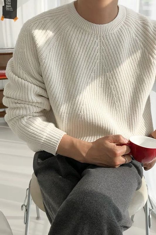 R&B | Eleganter Gerippter Pullover für Männer