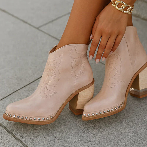 WesternAnkleBoots Aus Veganem Leder Damen R&B