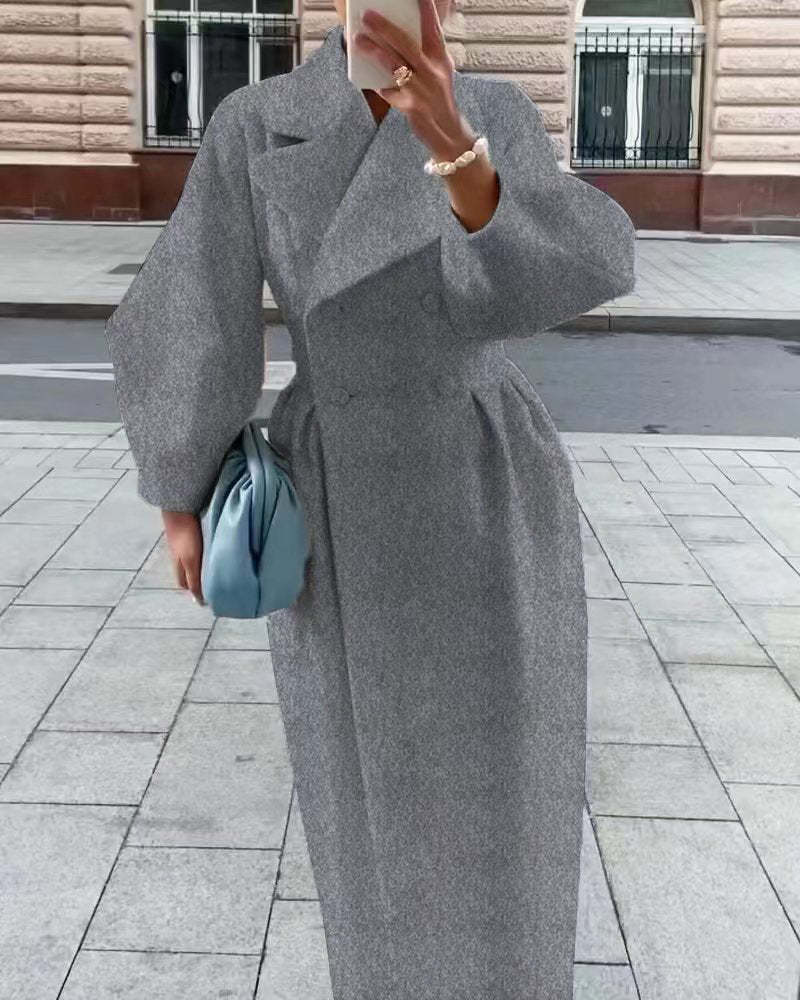 R&B | Vintage-Wollmantel mit Laternenärmeln und Revers