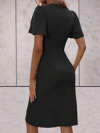 R&B | Klassisches Wickelkleid Mit Eleganter V-Ausschnitt