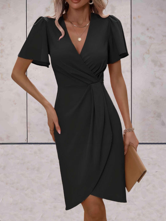 R&B | Klassisches Wickelkleid Mit Eleganter V-Ausschnitt