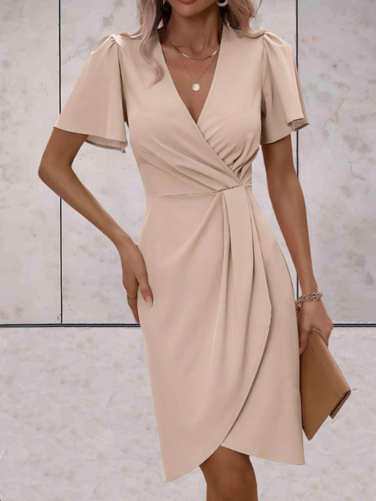 R&B | Klassisches Wickelkleid Mit Eleganter V-Ausschnitt