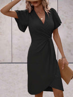 R&B | Klassisches Wickelkleid Mit Eleganter V-Ausschnitt