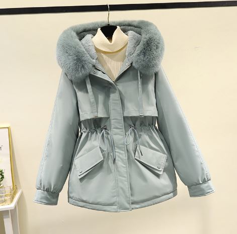R&B | Übergroße Baumwoll Wd Jacke mit Samtfutter