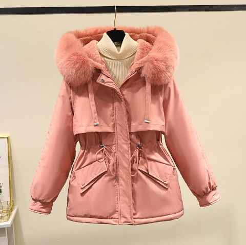 R&B | Übergroße Baumwoll Wd Jacke mit Samtfutter