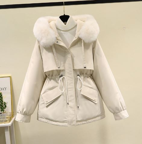 R&B | Übergroße Baumwoll Wd Jacke mit Samtfutter