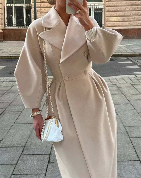 R&B | Vintage-Wollmantel mit Laternenärmeln und Revers