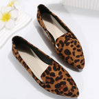Heidi-Mode | Orthopädische Leopard Spitze Zehen Loafers