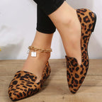 R&B | Orthopädische Leopard Spitze Zehen Loafers