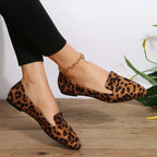 R&B | Orthopädische Leopard Spitze Zehen Loafers
