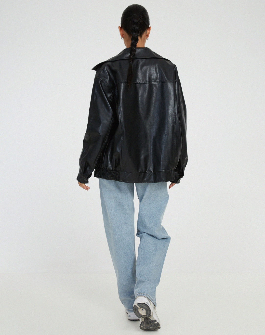 R&B | Übergröße Kunstlederjacke