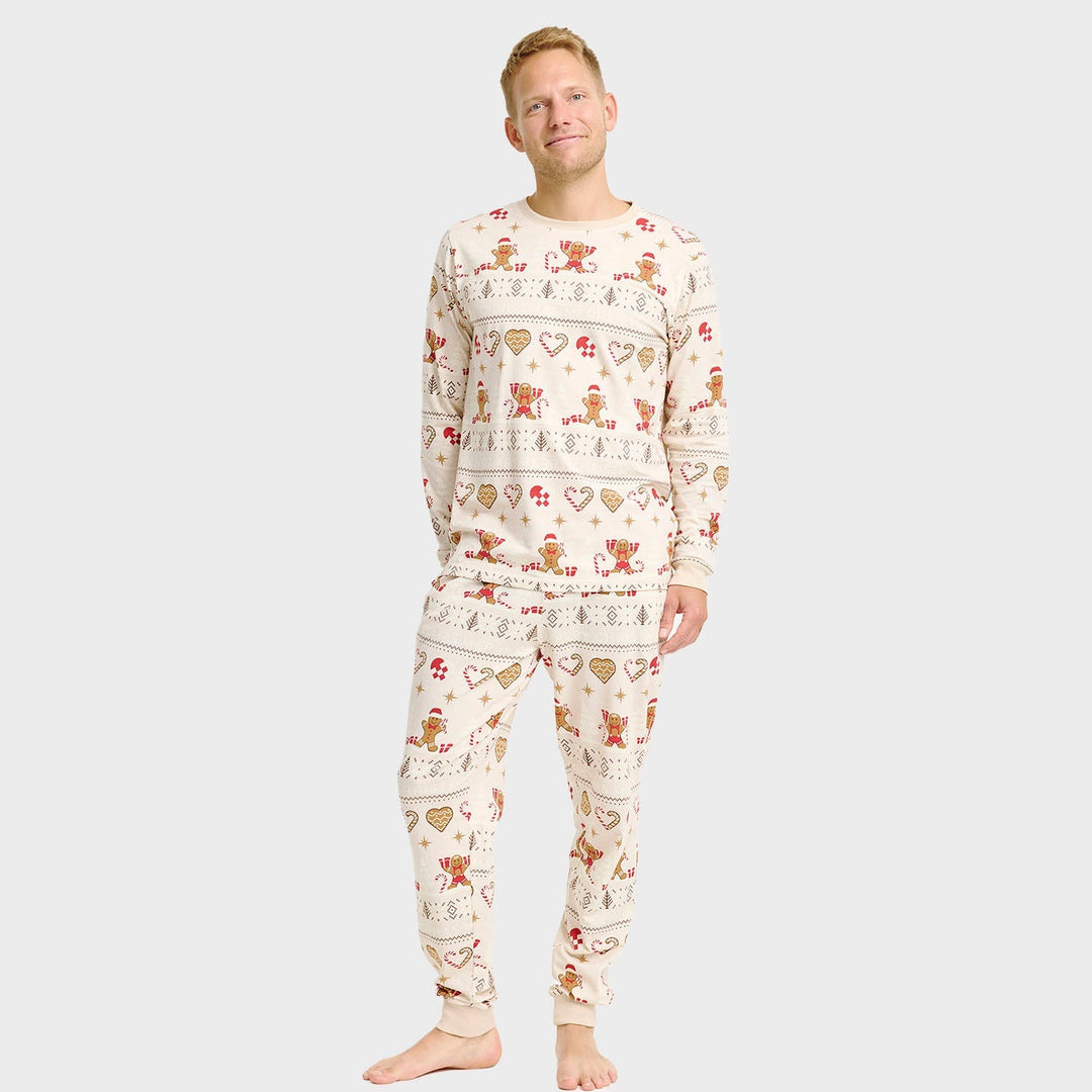 R&B | Weihnachtskeks Weihnachts-Pyjama beige Herren