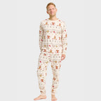 R&B | Weihnachtskeks Weihnachts-Pyjama beige Herren
