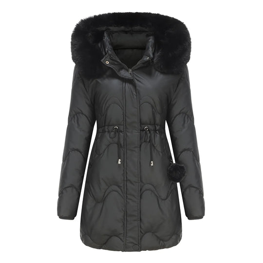 R&B | Fleece gefütterte Winterjacke mit weichem Kragen