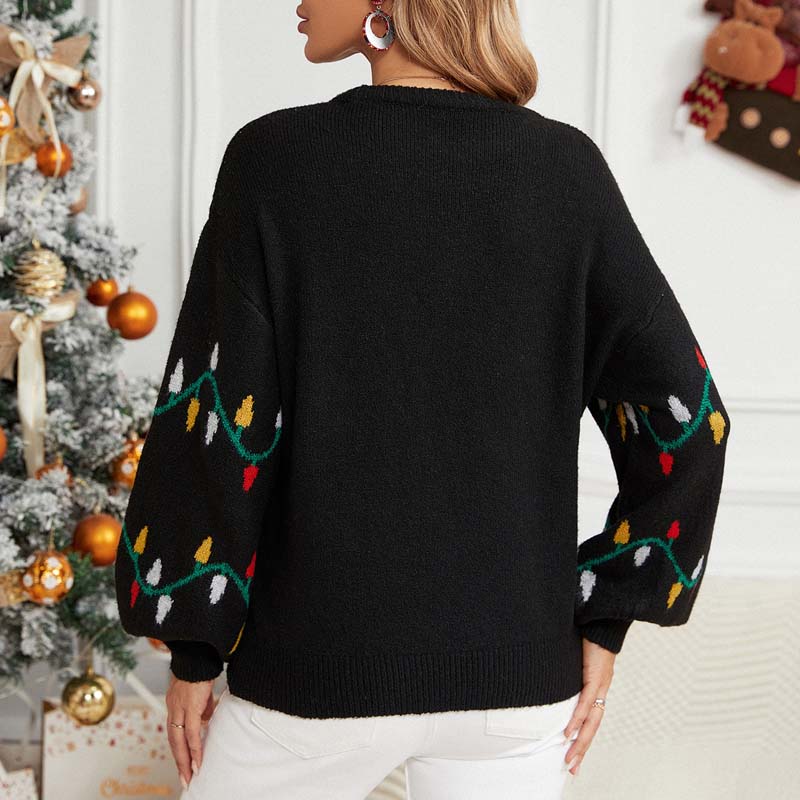 R&B | Weihnachtlicher Strickpullover Mit Verspieltem Muster