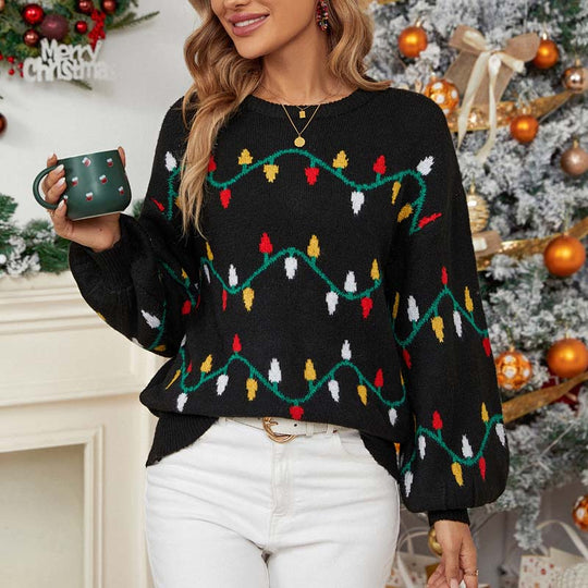 R&B | Weihnachtlicher Strickpullover Mit Verspieltem Muster