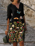 Stilvolles A-Blumenkleid