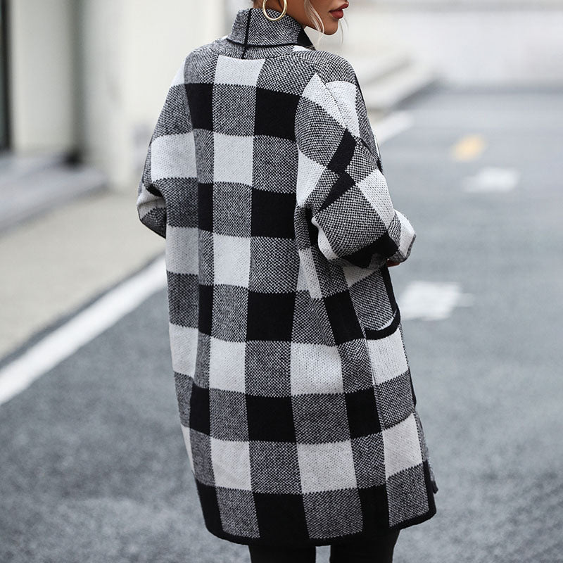 R&B | Karierte Strickjacke
