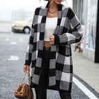 R&B | Karierte Strickjacke