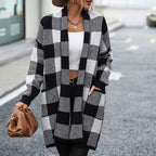 R&B | Karierte Strickjacke