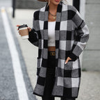 R&B | Karierte Strickjacke