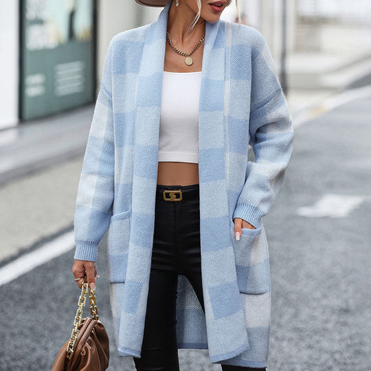 R&B | Karierte Strickjacke