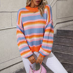 R&B | Gestreifter Strickpullover in Sanften Tönen