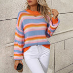 R&B | Gestreifter Strickpullover in Sanften Tönen