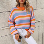 R&B | Gestreifter Strickpullover in Sanften Tönen