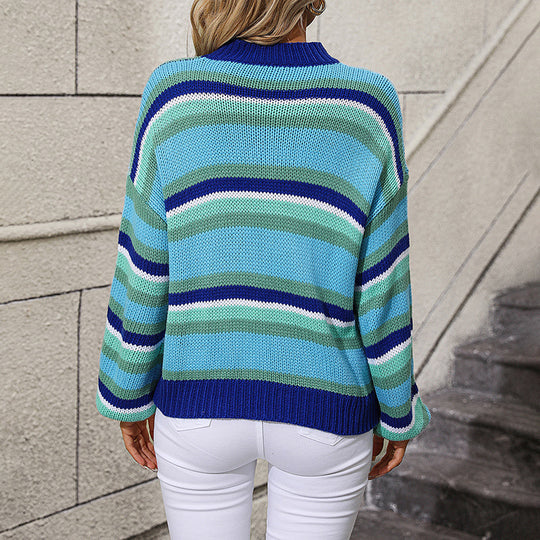 R&B | Gestreifter Pullover Acryl Farblich, Bequem
