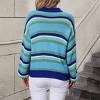R&B | Gestreifter Strickpullover in Sanften Tönen