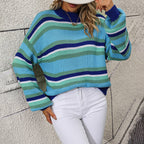 R&B | Gestreifter Pullover Acryl Farblich, Bequem