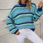 R&B | Gestreifter Strickpullover in Sanften Tönen