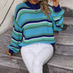 R&B | Gestreifter Strickpullover in Sanften Tönen